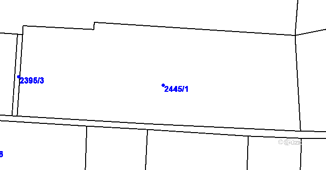 Parcela st. 2445/1 v KÚ Holetín, Katastrální mapa