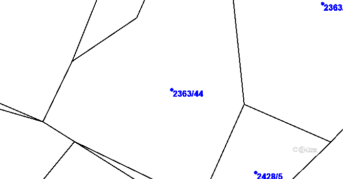 Parcela st. 2363/44 v KÚ Holetín, Katastrální mapa