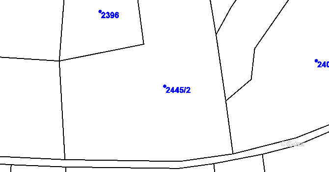 Parcela st. 2445/2 v KÚ Holetín, Katastrální mapa