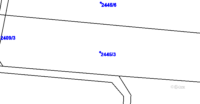Parcela st. 2445/3 v KÚ Holetín, Katastrální mapa