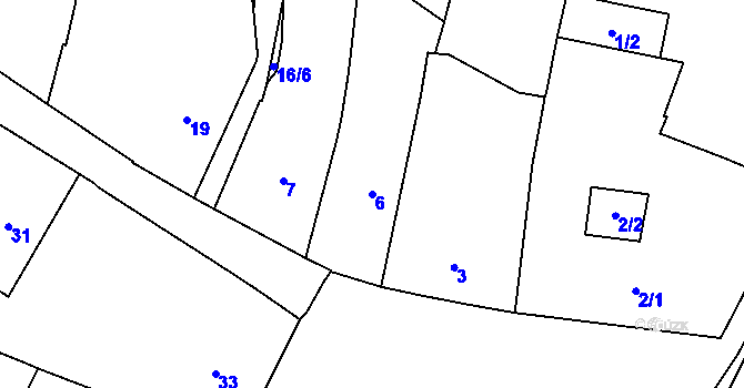 Parcela st. 6 v KÚ Holice v Čechách, Katastrální mapa