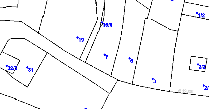 Parcela st. 7 v KÚ Holice v Čechách, Katastrální mapa
