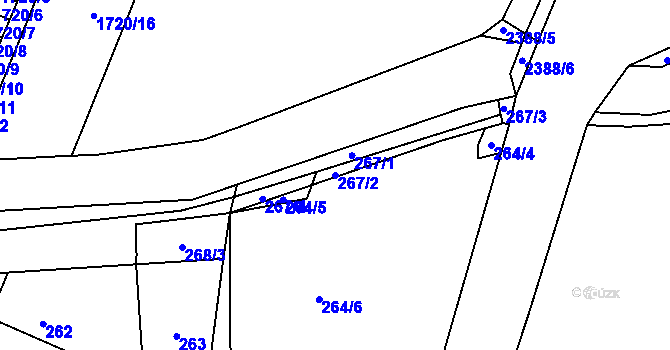 Parcela st. 267/2 v KÚ Holice v Čechách, Katastrální mapa