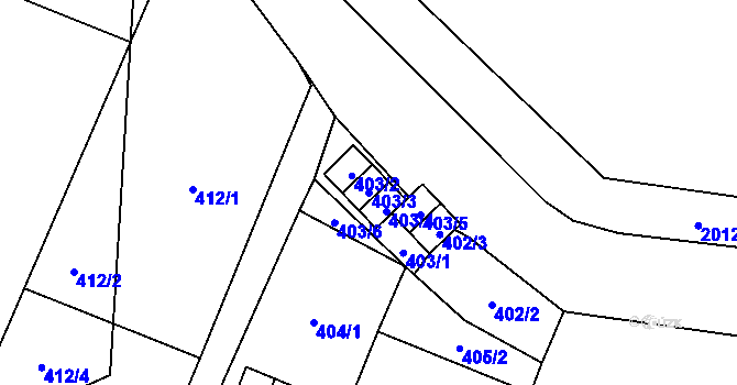 Parcela st. 403/3 v KÚ Holice v Čechách, Katastrální mapa