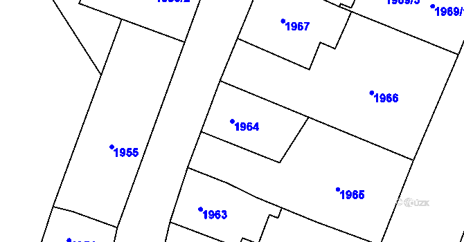 Parcela st. 1964 v KÚ Holice v Čechách, Katastrální mapa