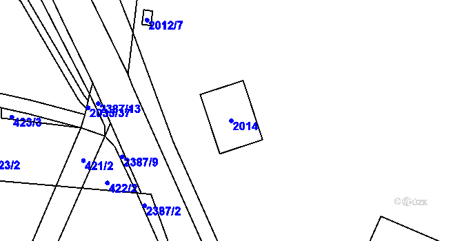 Parcela st. 2014 v KÚ Holice v Čechách, Katastrální mapa