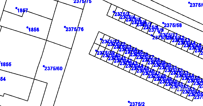 Parcela st. 2375/40 v KÚ Holice v Čechách, Katastrální mapa