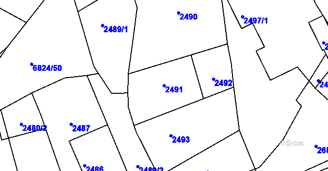 Parcela st. 2491 v KÚ Holice v Čechách, Katastrální mapa