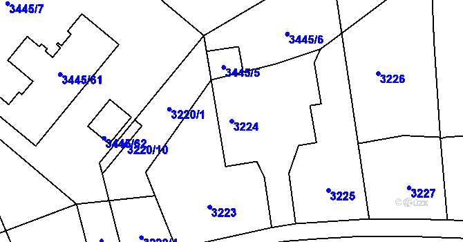Parcela st. 3224 v KÚ Holice v Čechách, Katastrální mapa