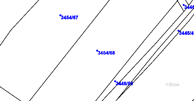 Parcela st. 3454/68 v KÚ Holice v Čechách, Katastrální mapa