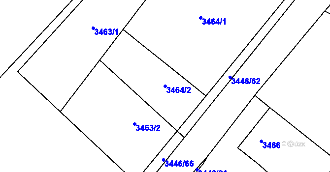 Parcela st. 3464/2 v KÚ Holice v Čechách, Katastrální mapa