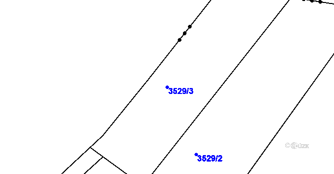 Parcela st. 3529/3 v KÚ Holice v Čechách, Katastrální mapa