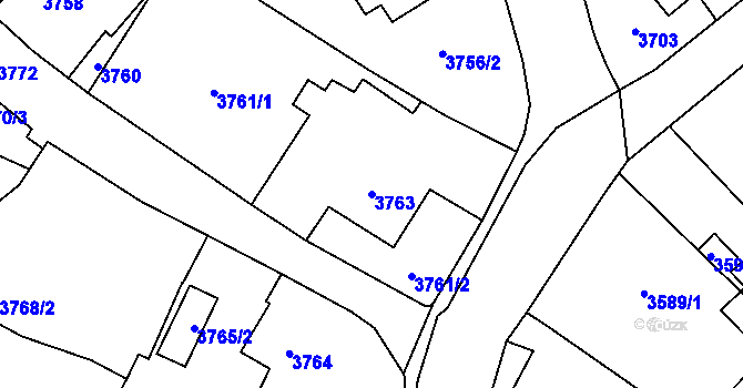 Parcela st. 3763 v KÚ Holice v Čechách, Katastrální mapa
