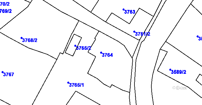 Parcela st. 3764 v KÚ Holice v Čechách, Katastrální mapa
