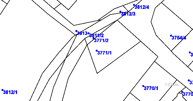 Parcela st. 3771/1 v KÚ Holice v Čechách, Katastrální mapa