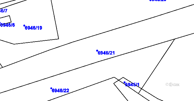 Parcela st. 6946/21 v KÚ Holice v Čechách, Katastrální mapa