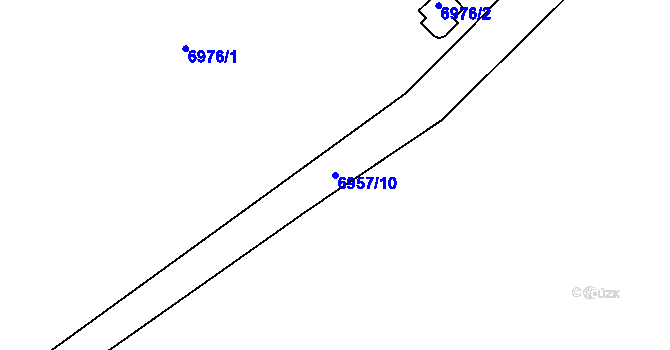 Parcela st. 6957/10 v KÚ Holice v Čechách, Katastrální mapa