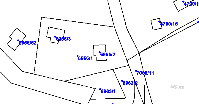 Parcela st. 6966/2 v KÚ Holice v Čechách, Katastrální mapa