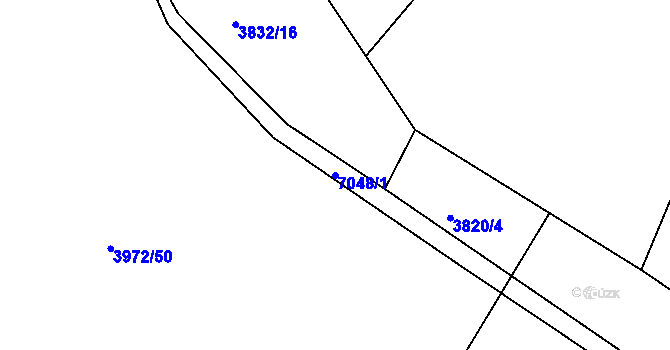 Parcela st. 7048/1 v KÚ Holice v Čechách, Katastrální mapa