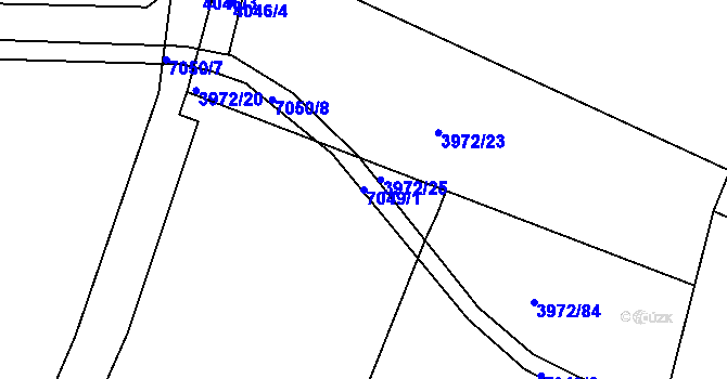 Parcela st. 7049/1 v KÚ Holice v Čechách, Katastrální mapa