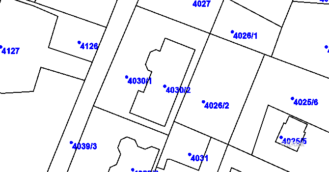 Parcela st. 4030/2 v KÚ Holice v Čechách, Katastrální mapa