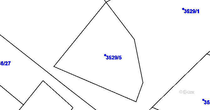 Parcela st. 3529/5 v KÚ Holice v Čechách, Katastrální mapa