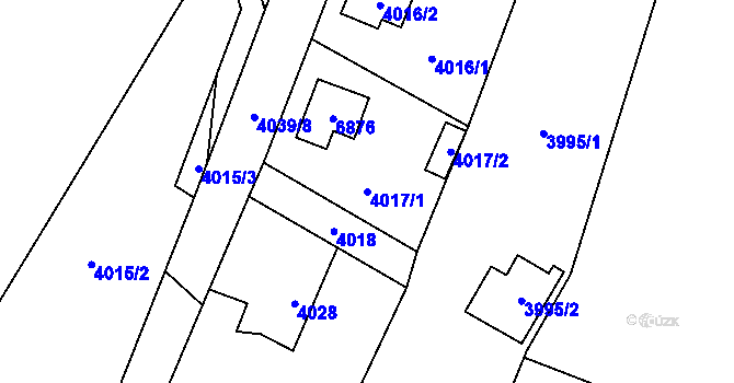 Parcela st. 4017/1 v KÚ Holice v Čechách, Katastrální mapa