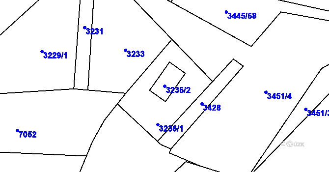 Parcela st. 3236/2 v KÚ Holice v Čechách, Katastrální mapa