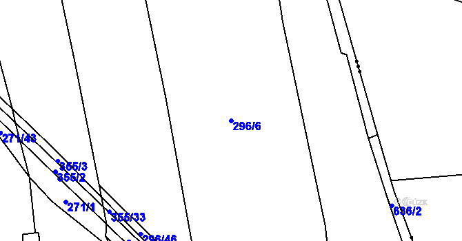 Parcela st. 296/6 v KÚ Holín, Katastrální mapa