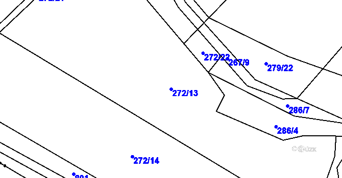 Parcela st. 272/13 v KÚ Horní Lochov, Katastrální mapa