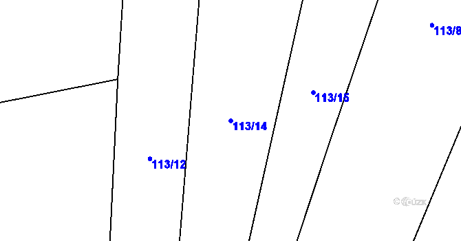 Parcela st. 113/14 v KÚ Ohaveč, Katastrální mapa