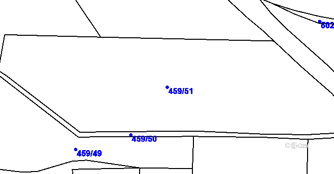 Parcela st. 459/51 v KÚ Pařezská Lhota, Katastrální mapa