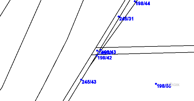 Parcela st. 245/32 v KÚ Holohlavy, Katastrální mapa