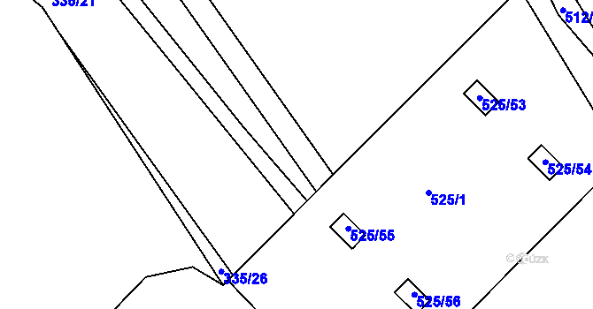 Parcela st. 335/14 v KÚ Holohlavy, Katastrální mapa