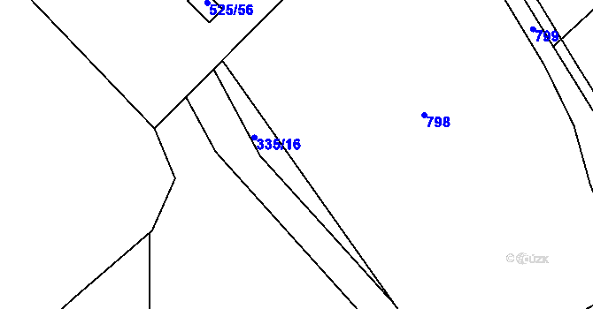 Parcela st. 335/15 v KÚ Holohlavy, Katastrální mapa