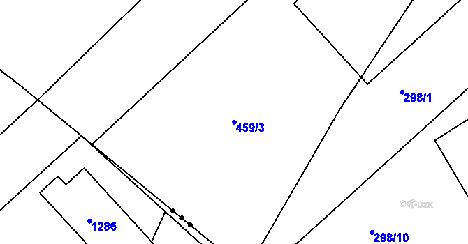 Parcela st. 459/3 v KÚ Holohlavy, Katastrální mapa