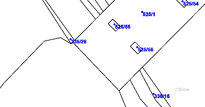 Parcela st. 525/5 v KÚ Holohlavy, Katastrální mapa