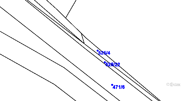 Parcela st. 525/4 v KÚ Holohlavy, Katastrální mapa