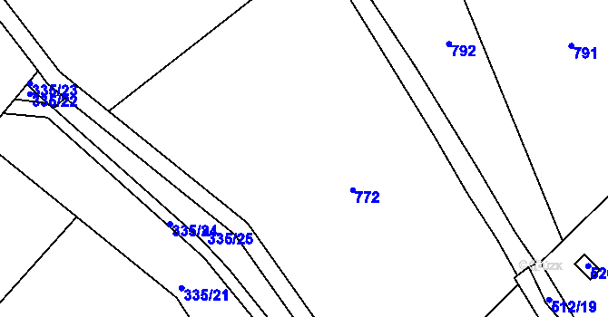 Parcela st. 315/30 v KÚ Holohlavy, Katastrální mapa