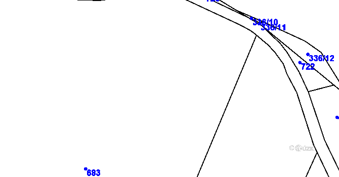 Parcela st. 443/16 v KÚ Holohlavy, Katastrální mapa