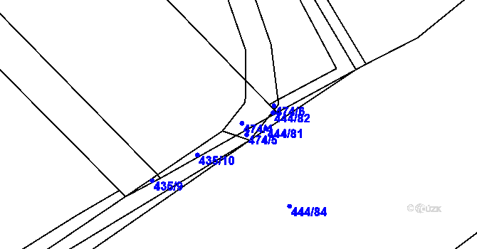 Parcela st. 474/4 v KÚ Holohlavy, Katastrální mapa