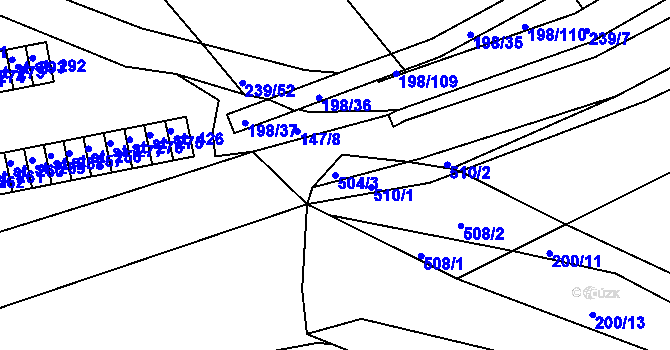 Parcela st. 504/3 v KÚ Holohlavy, Katastrální mapa