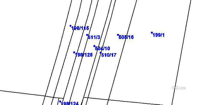 Parcela st. 510/17 v KÚ Holohlavy, Katastrální mapa