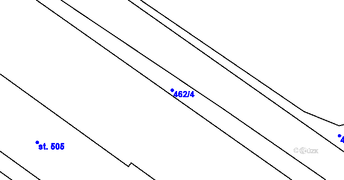 Parcela st. 462/4 v KÚ Holohlavy, Katastrální mapa