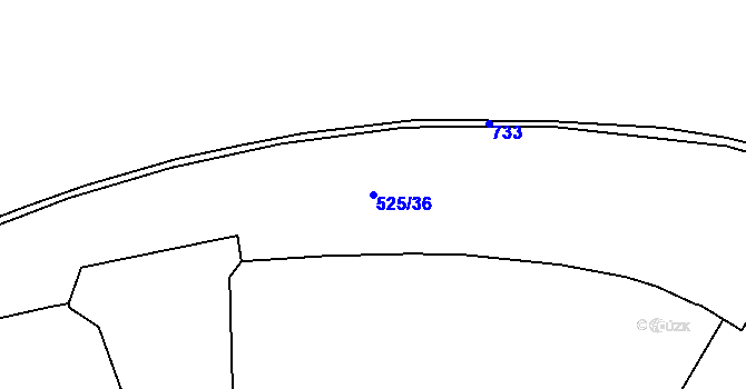 Parcela st. 525/36 v KÚ Holohlavy, Katastrální mapa