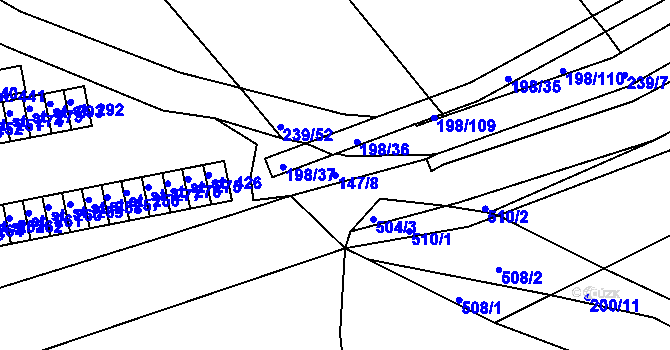 Parcela st. 147/8 v KÚ Holohlavy, Katastrální mapa