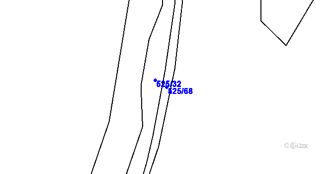 Parcela st. 525/68 v KÚ Holohlavy, Katastrální mapa
