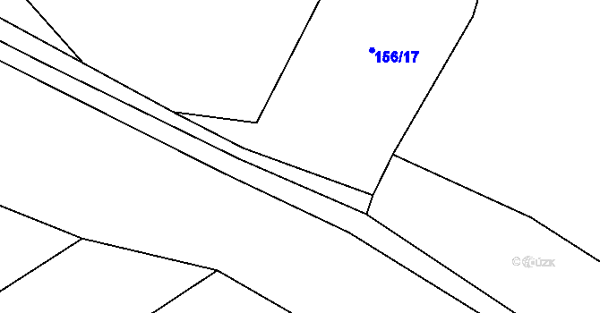 Parcela st. 156/7 v KÚ Holostřevy, Katastrální mapa