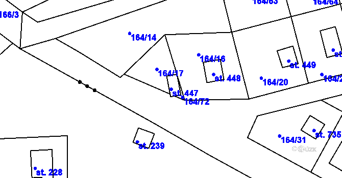 Parcela st. 447 v KÚ Holoubkov, Katastrální mapa
