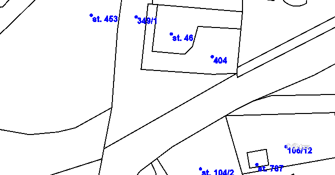 Parcela st. 109/8 v KÚ Holoubkov, Katastrální mapa